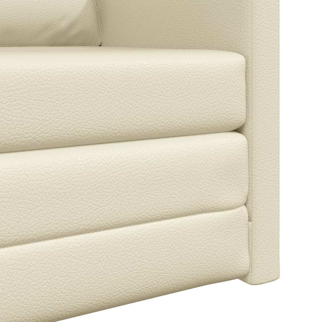 Boden Schlafsofa mit Kissen Creme 74 x 77 x 81 cm Kunstleder