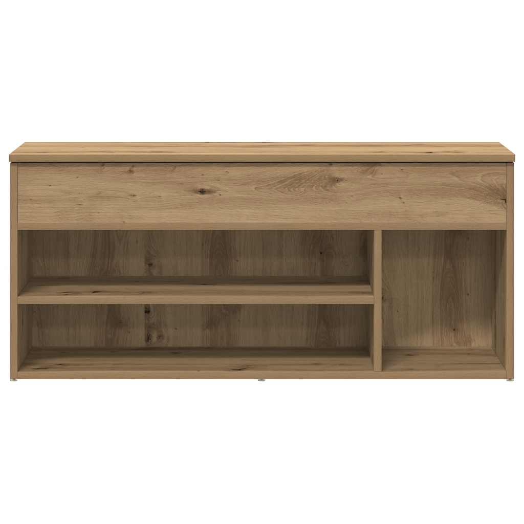 Schuhbank Artisan-Eiche 102x30,5x45 cm Holzwerkstoff