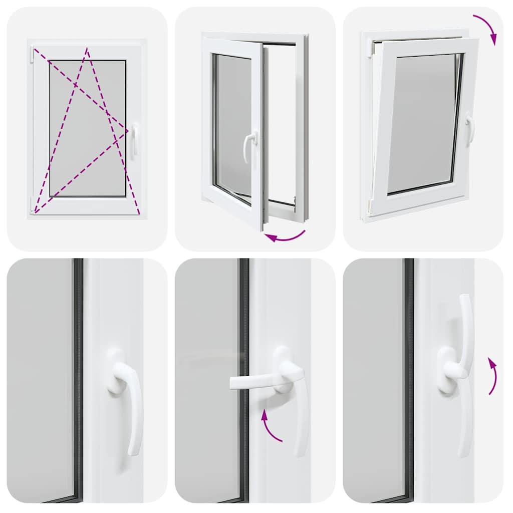 Kellerfenster RISOR 60x80 cm Dreh Kipp DIN Links Weiß