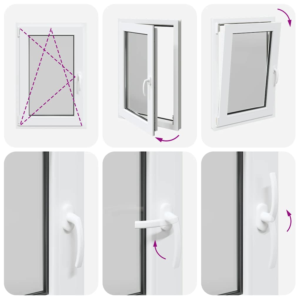 Kellerfenster RISOR 60x90 cm Dreh Kipp DIN Links Weiß
