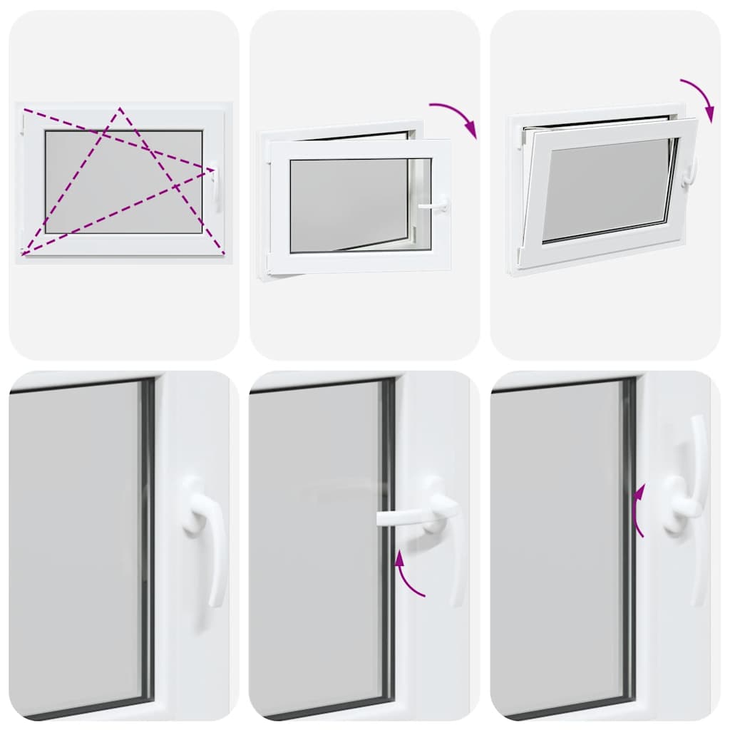 Kellerfenster "RISOR" 80x50 cm Drehkipp DIN Links Weiß