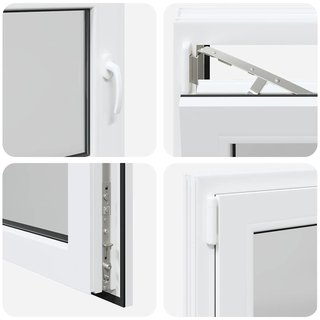 Kellerfenster "RISOR" 80x50 cm Drehkipp DIN Links Weiß
