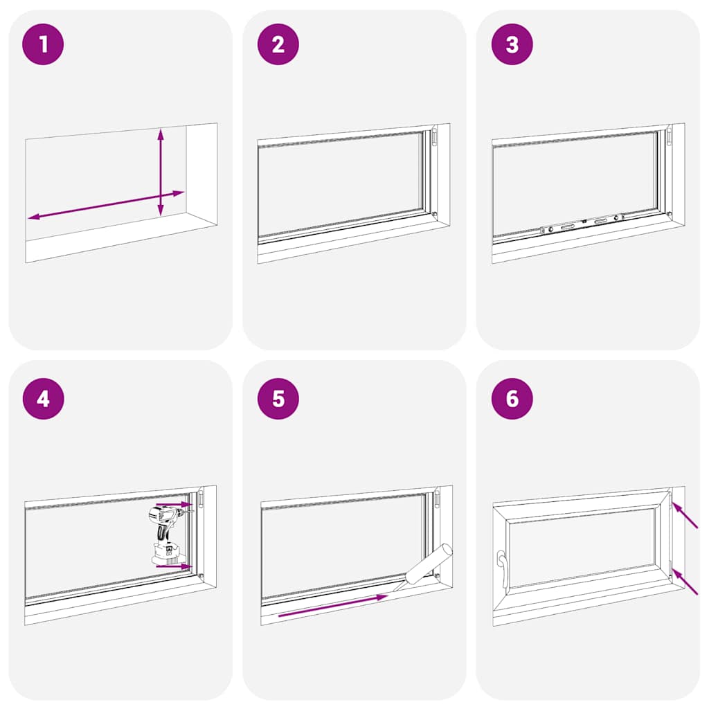 Kellerfenster "RISOR" 80x50 cm Drehkipp DIN Links Weiß