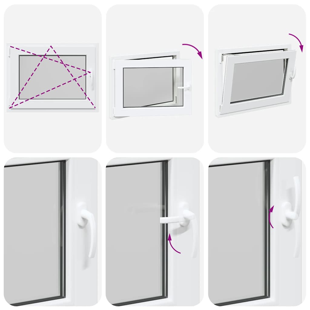 Kellerfenster "RISOR" 80x70 cm Drehkipp DIN Links Weiß
