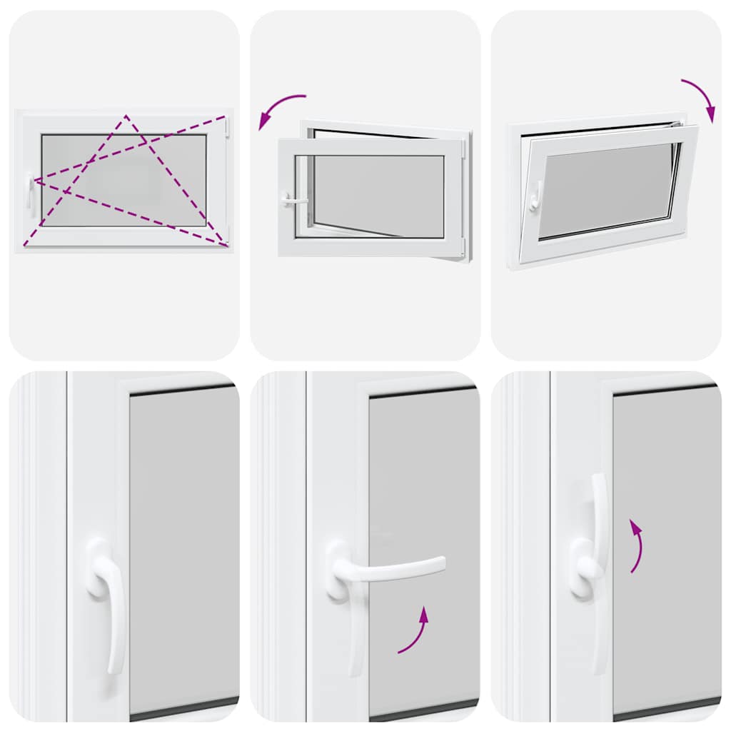 Kellerfenster "RISOR" 90x70 cm Drehkipp DIN Rechts Weiß