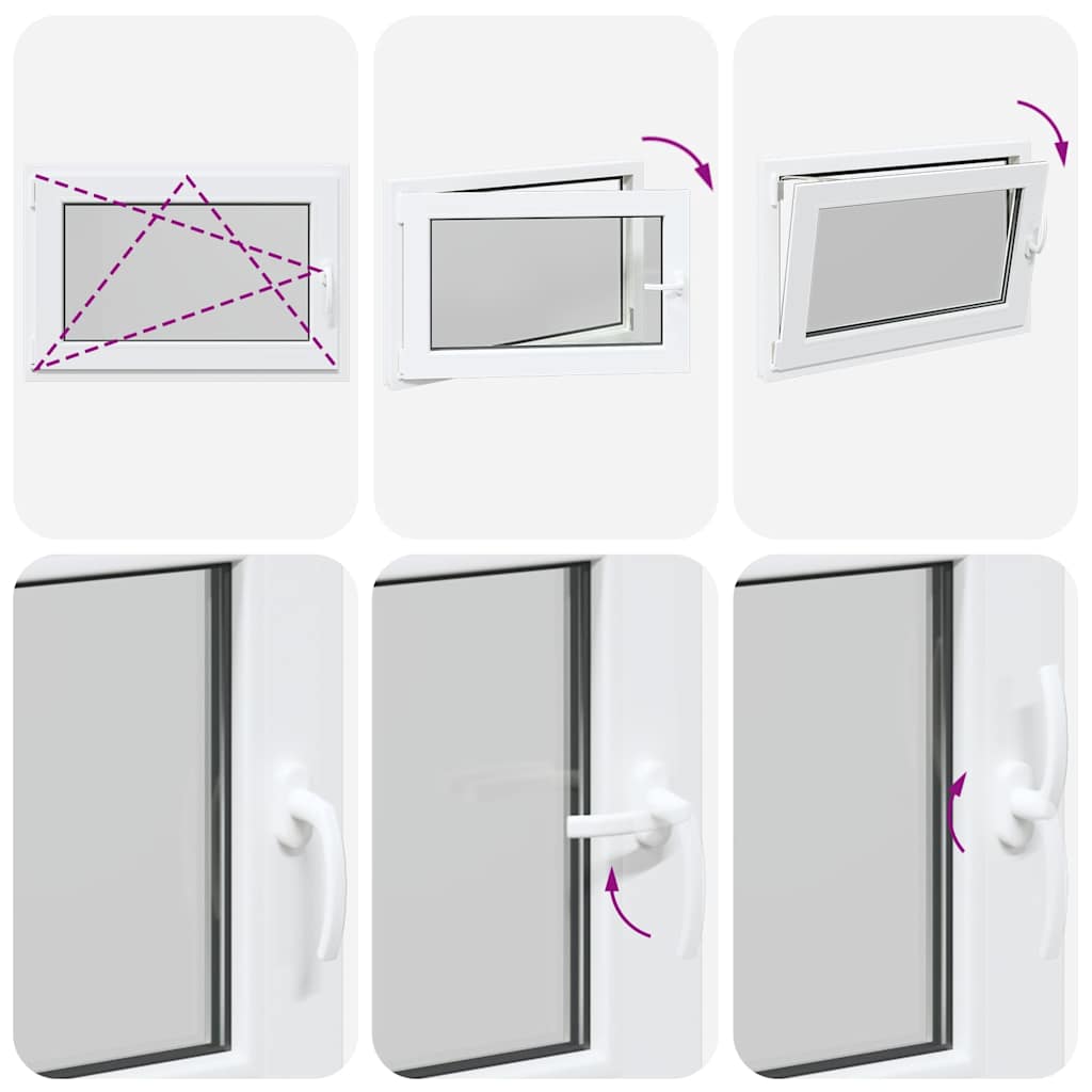 Kellerfenster "RISOR" 90x70 cm Drehkipp DIN Links Weiß