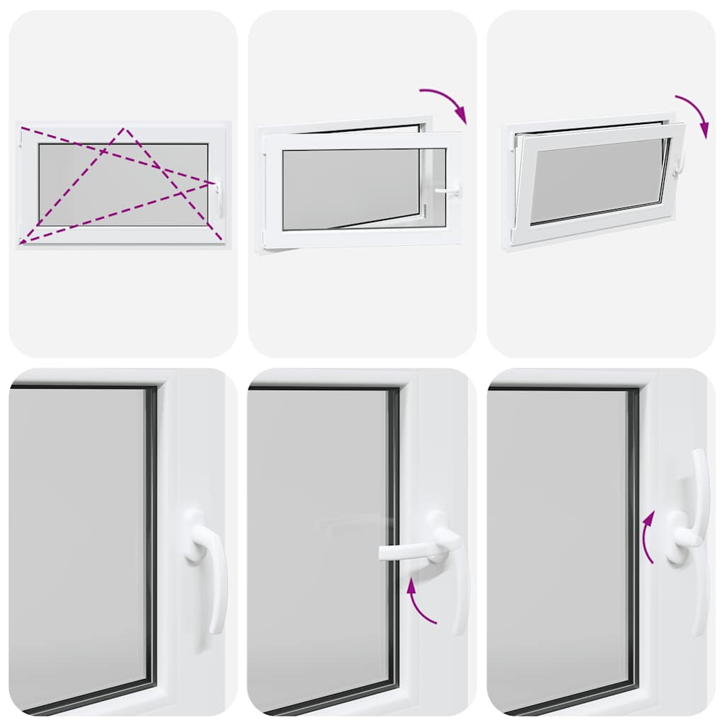 Kellerfenster "RISOR" 100x70 cm Drehkipp DIN Links Weiß