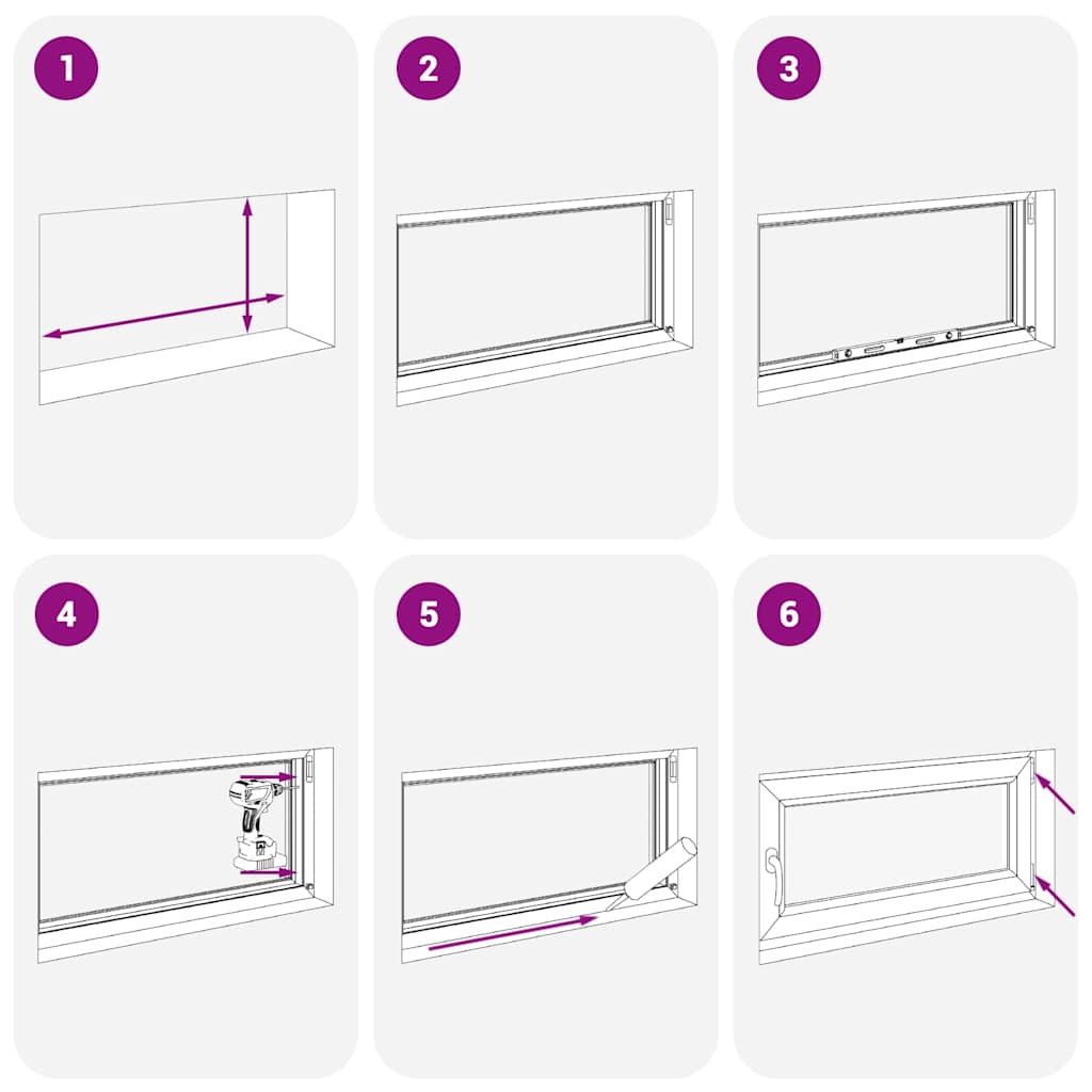 Kellerfenster RISOR 110x50 cm Dreh Kipp DIN Rechts Weiß
