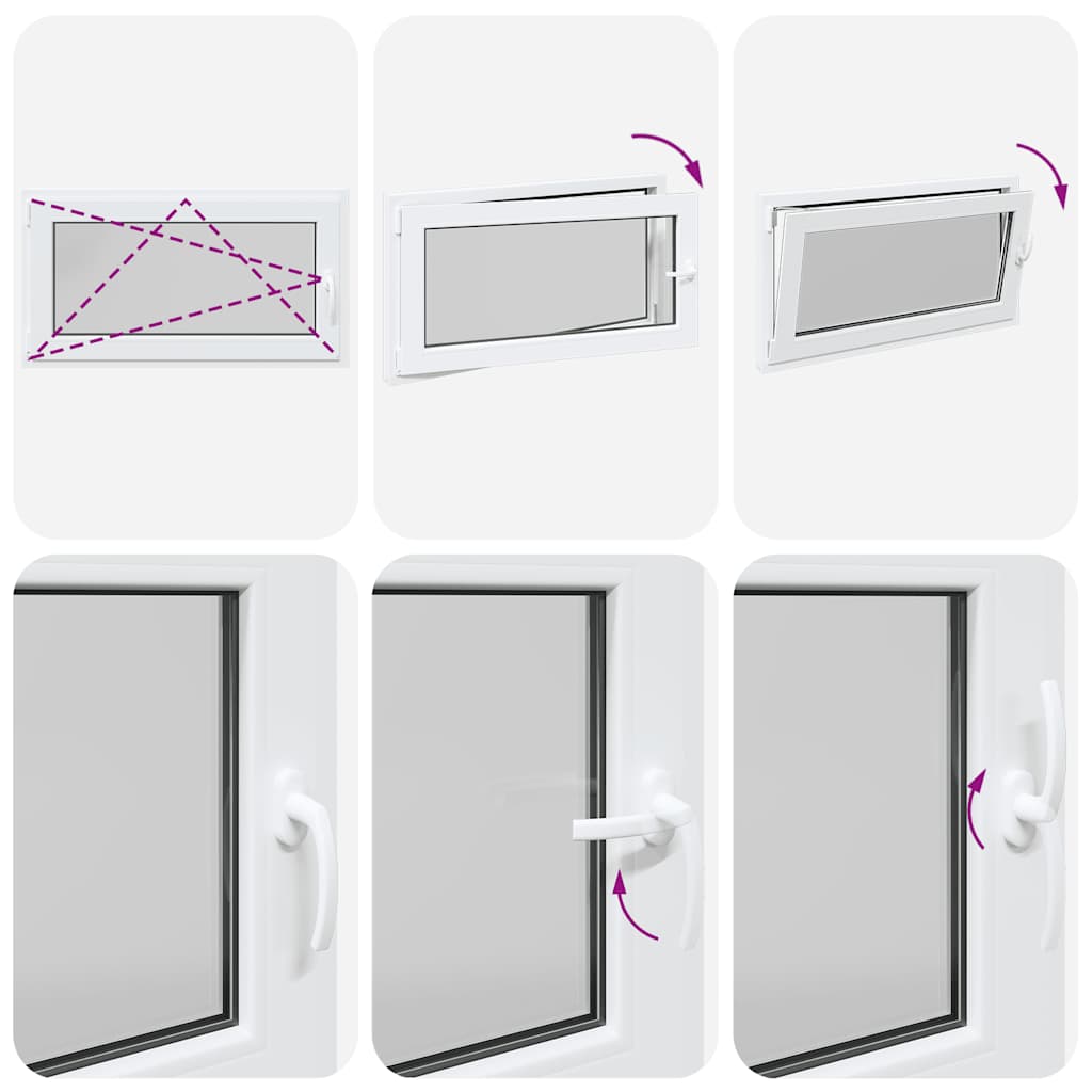 Kellerfenster RISOR 110x50 cm Dreh Kipp DIN Links Weiß