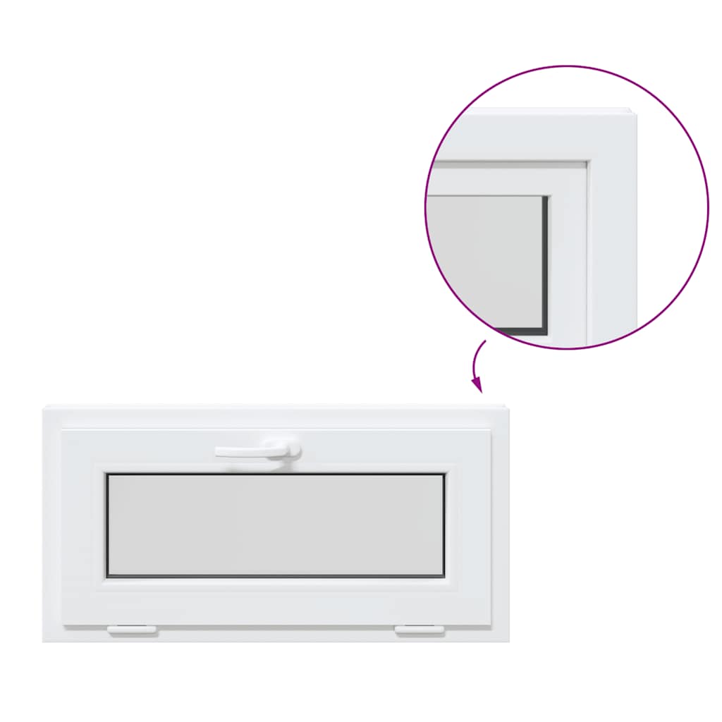 Kellerfenster RISOR 80x40 cm Kipp 2-fach Verglasung Weiß