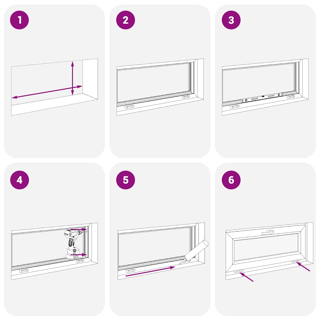 Kellerfenster RISOR 80x40 cm Kipp 2-fach Verglasung Weiß