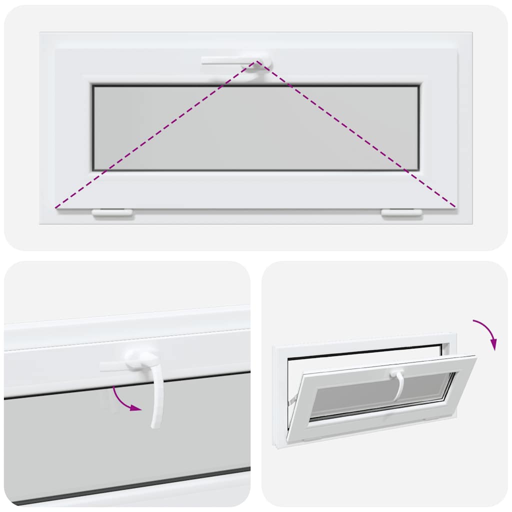 Kellerfenster RISOR 90x40 cm Kipp 2-fach Verglasung Weiß