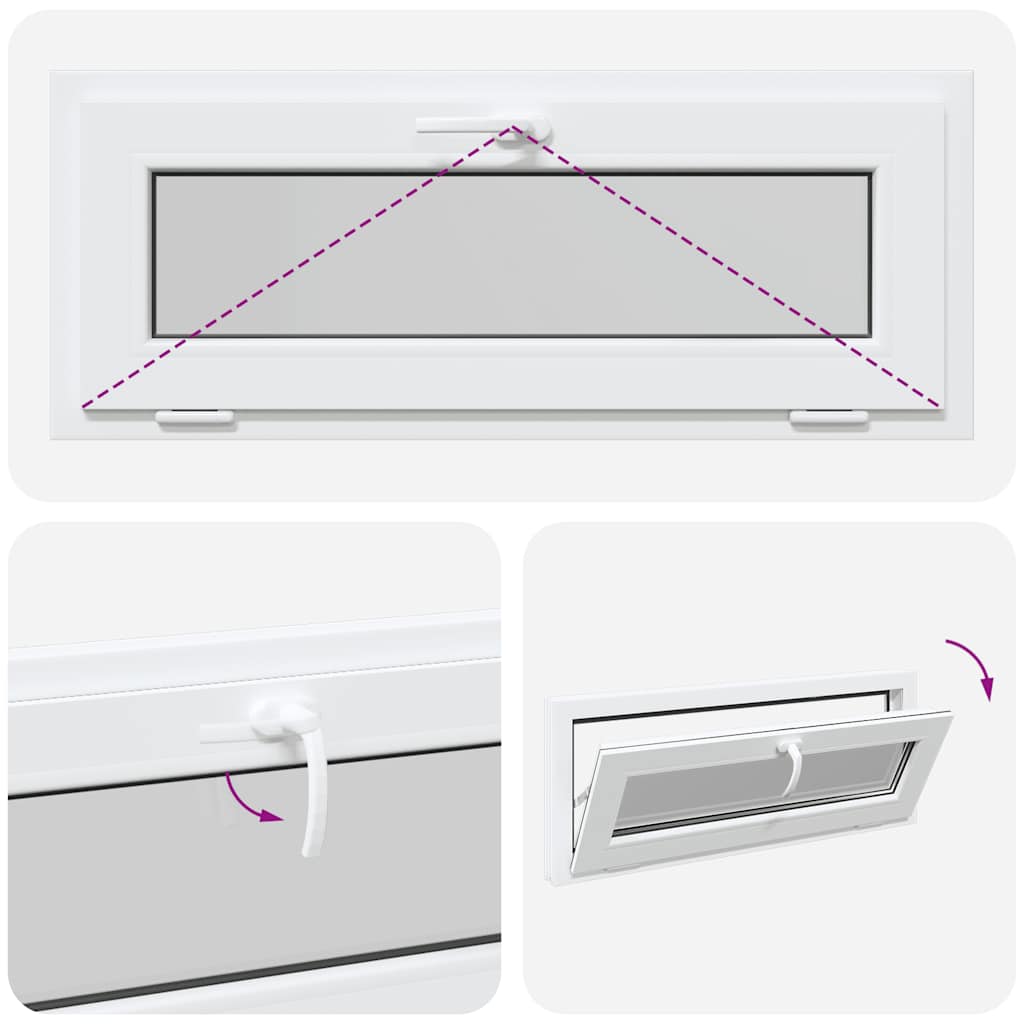 Kellerfenster RISOR 100x40 cm Kipp 2-fach Verglasung Weiß