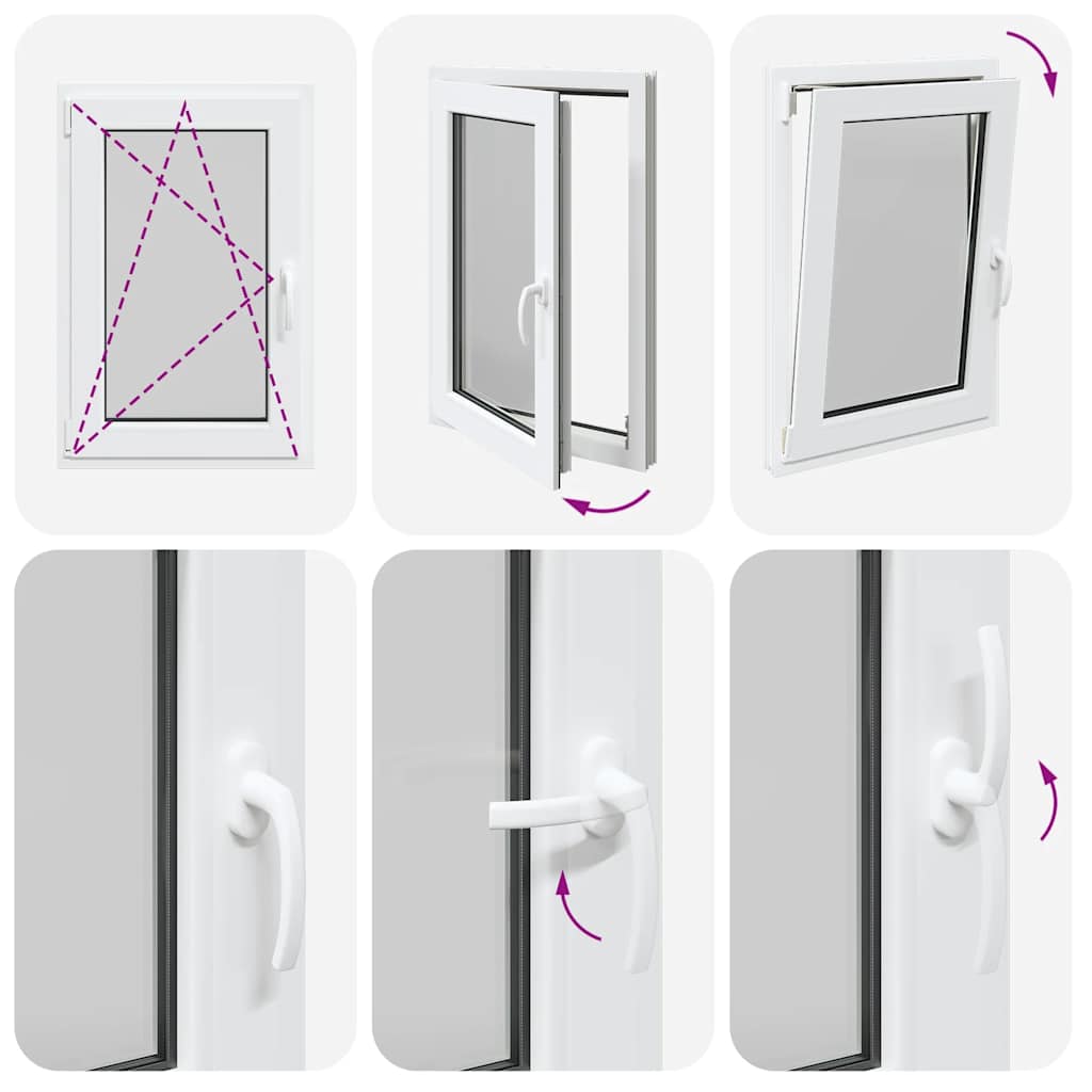 Kellerfenster RISOR 60x80 cm Dreh Kipp DIN Links Weiß