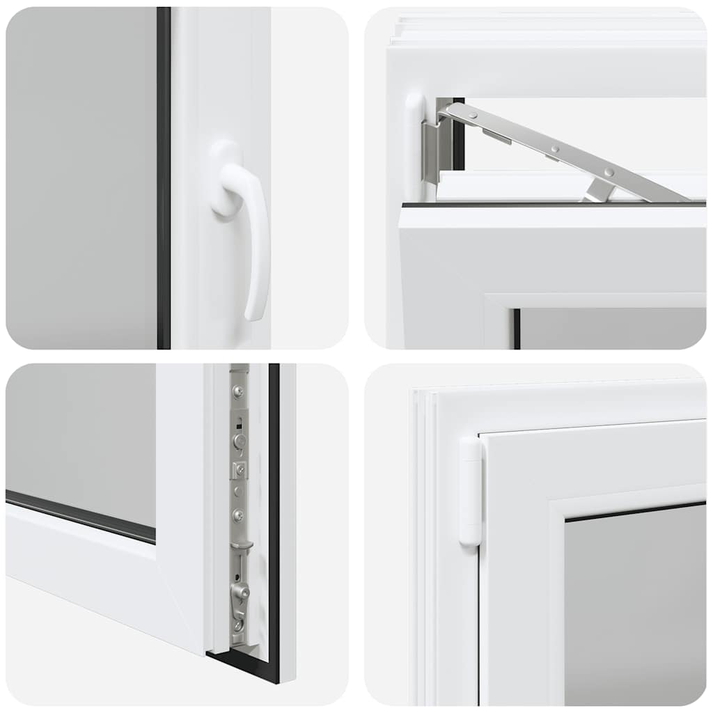 Kellerfenster "RISOR" 80x50 cm Drehkipp DIN Links Weiß