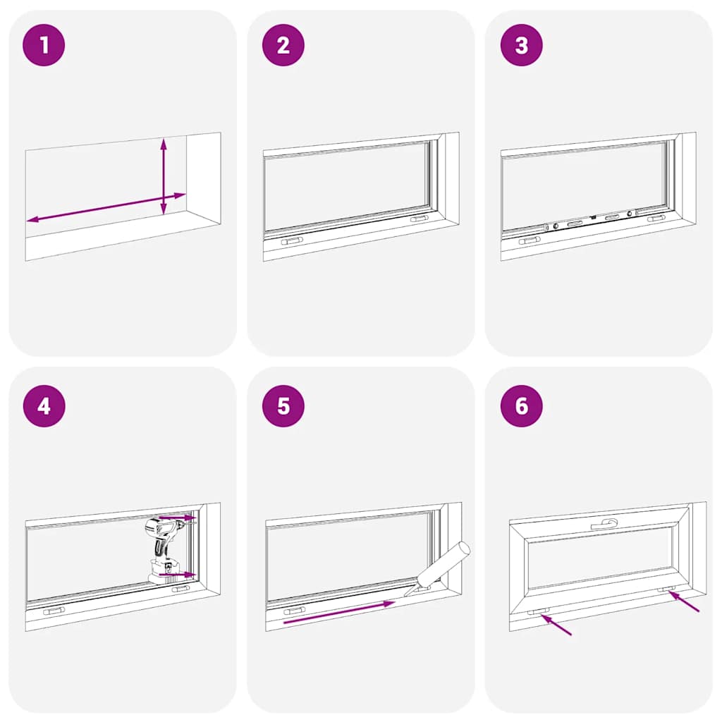 Kellerfenster RISOR 100x40 cm Kipp 3-fach Verglasung Weiß