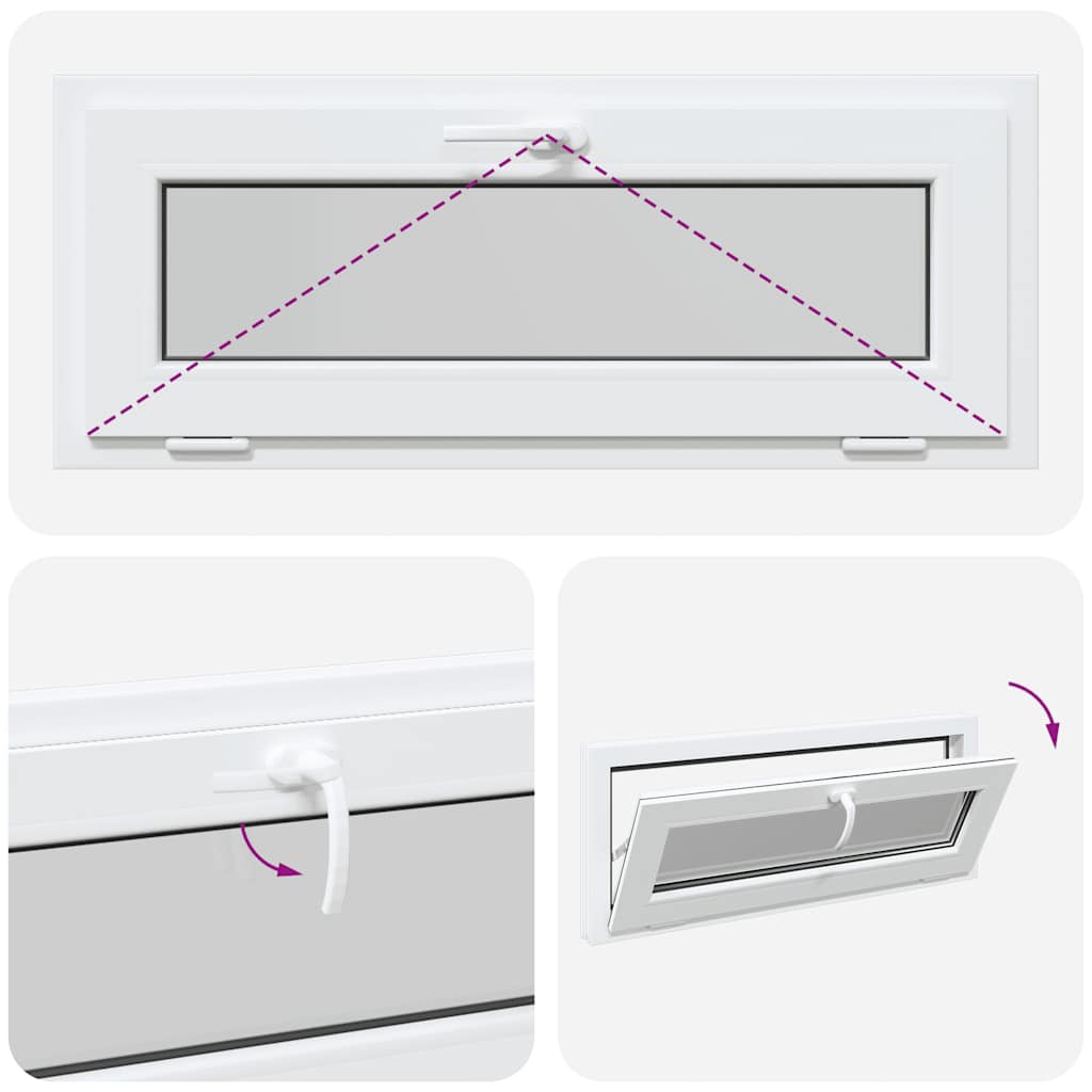 Kellerfenster RISOR 110x40 cm Kipp 3-fach Verglasung Weiß