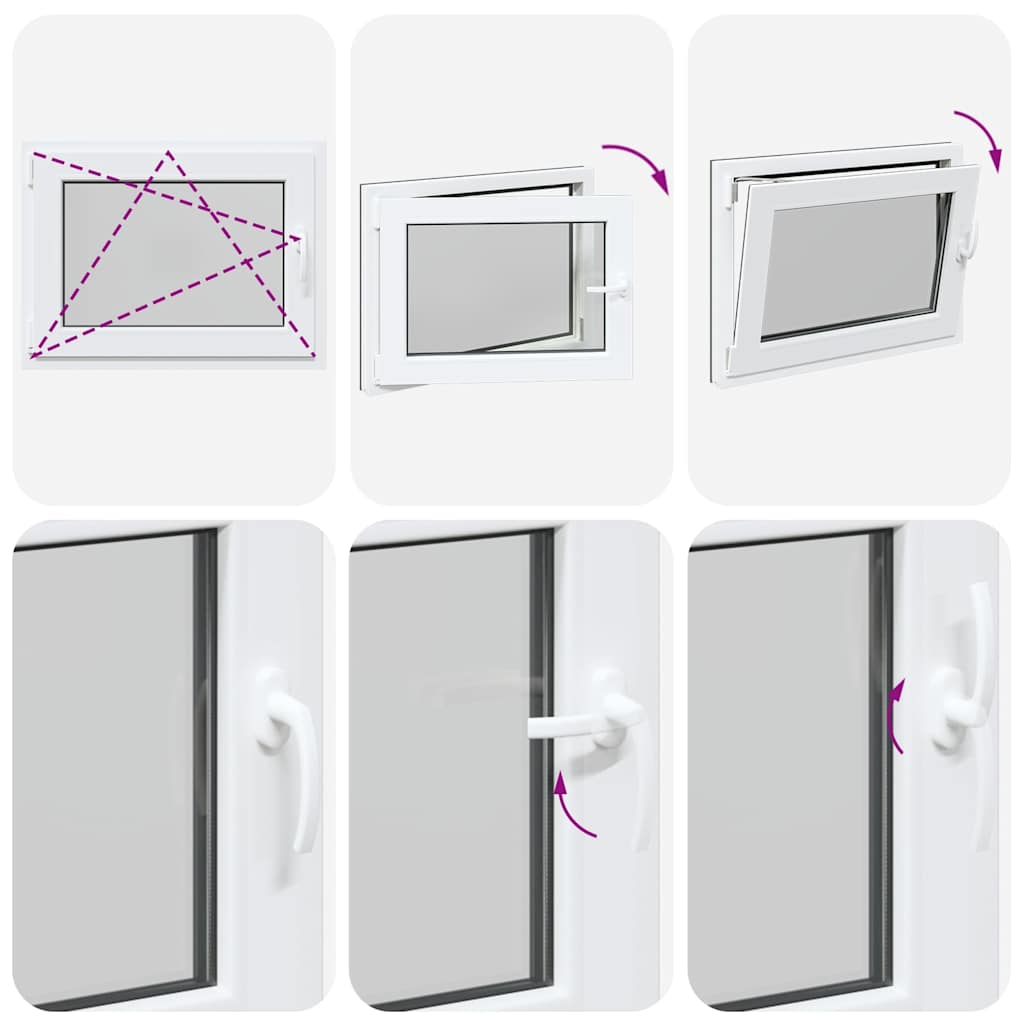 Kellerfenster "RISOR" 80x50 cm Drehkipp DIN Links Anthrazit