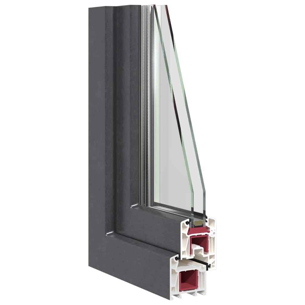 Kellerfenster "RISOR" 80x60 cm Drehkipp DIN Rechts Anthrazit
