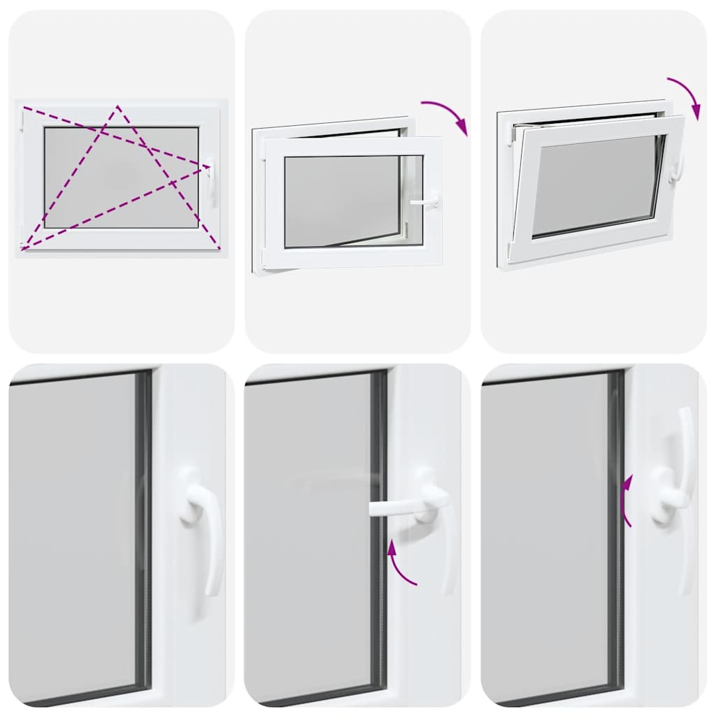 Kellerfenster "RISOR" 80x60 cm Drehkipp DIN Links Anthrazit