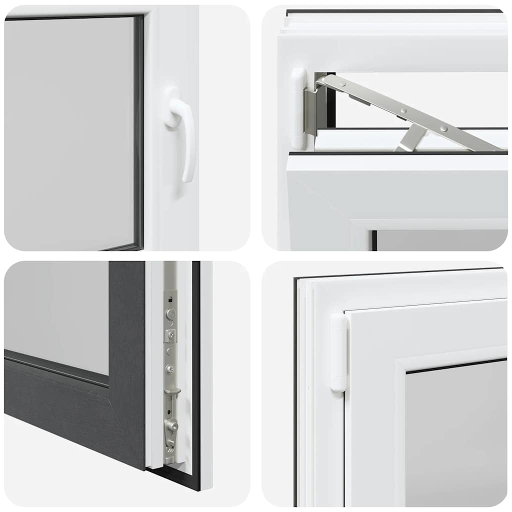 Kellerfenster "RISOR" 80x60 cm Drehkipp DIN Links Anthrazit