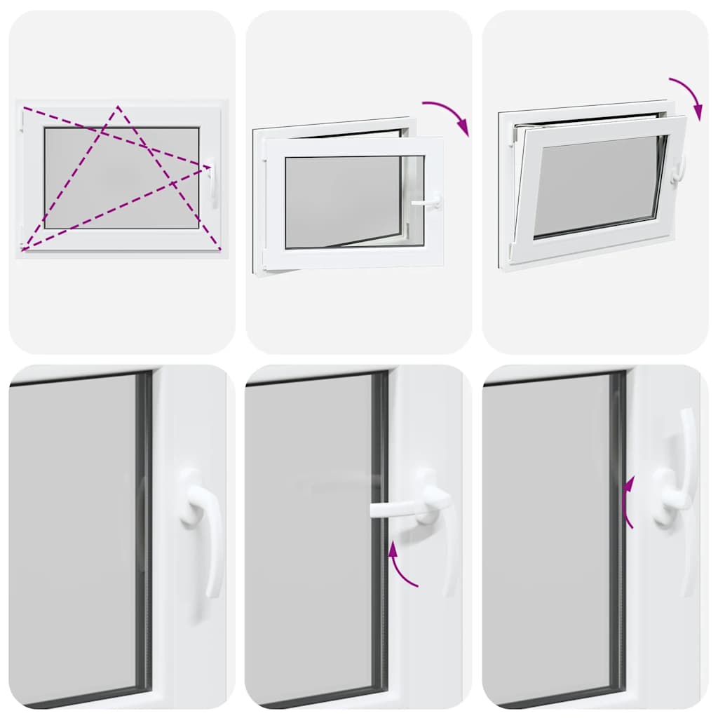 Kellerfenster "RISOR" 80x70 cm Drehkipp DIN Links Anthrazit