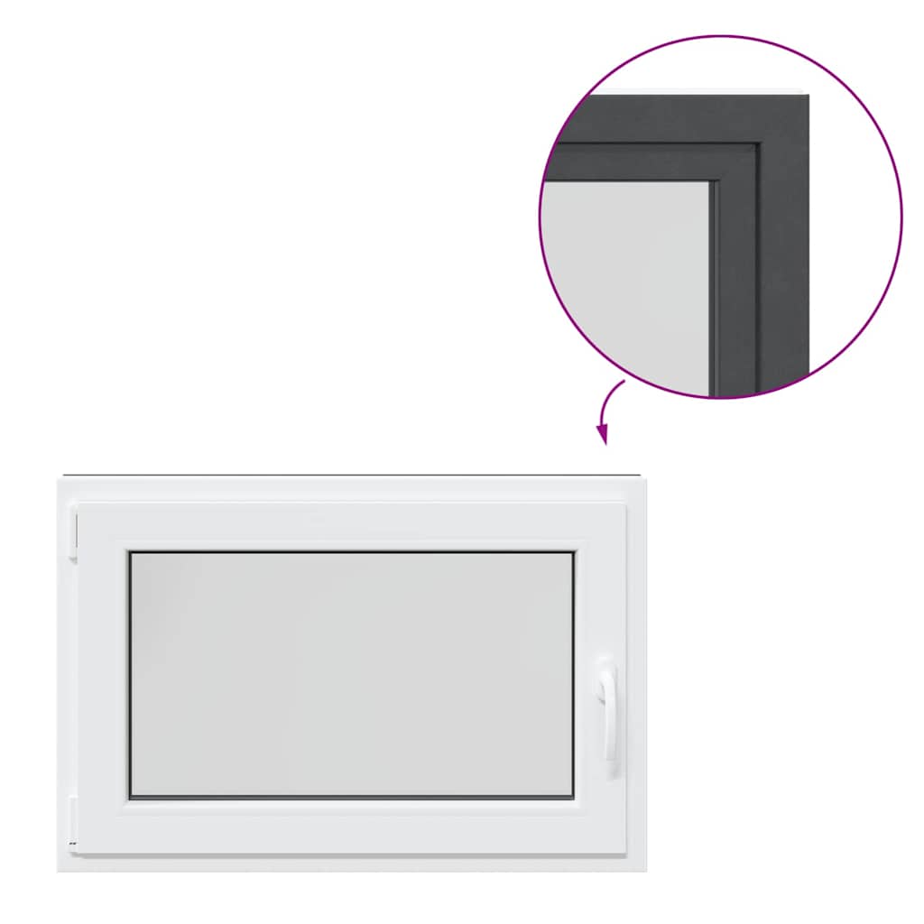 Kellerfenster "RISOR" 90x50 cm Drehkipp DIN Links Anthrazit