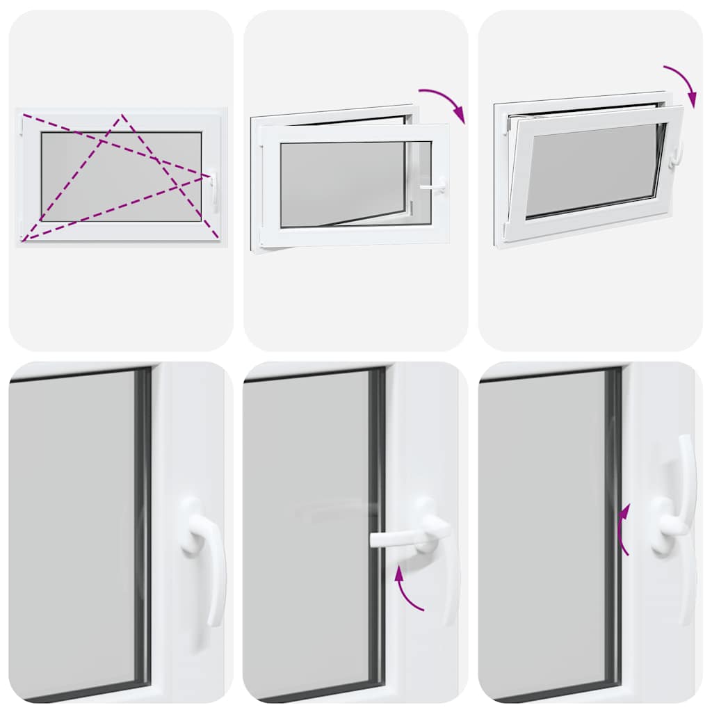 Kellerfenster "RISOR" 90x70 cm Drehkipp DIN Links Anthrazit