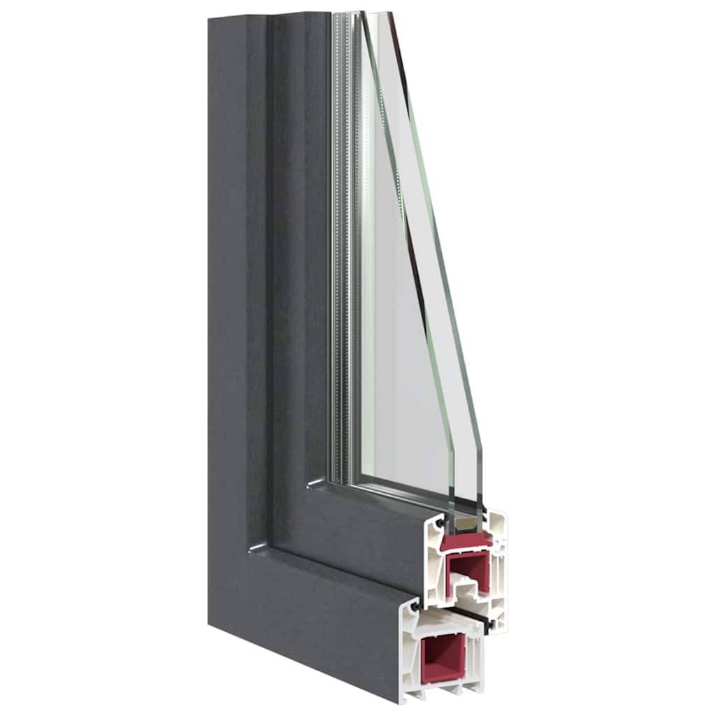 Kellerfenster "RISOR" 90x70 cm Drehkipp DIN Links Anthrazit