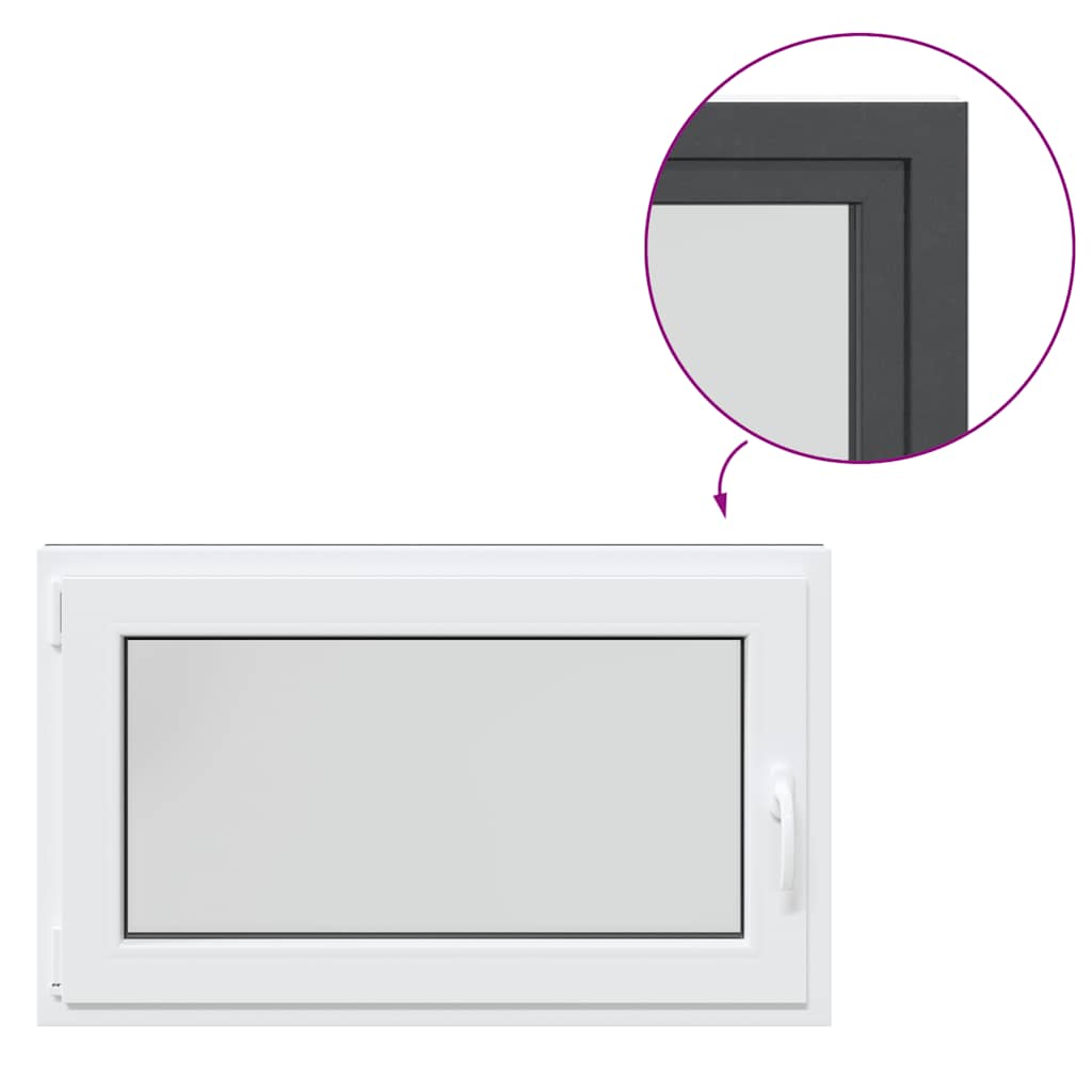 Kellerfenster "RISOR" 100x60 cm Drehkipp DIN Links Anthrazit