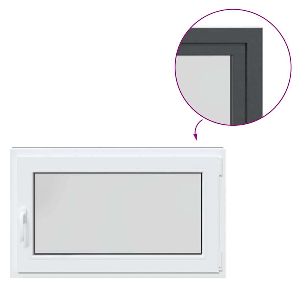 Kellerfenster "RISOR" 100x70 cm Drehkipp DIN Rechts Anthrazit