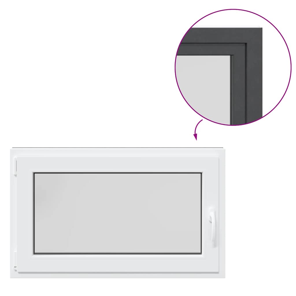 Kellerfenster "RISOR" 100x70 cm Drehkipp DIN Links Anthrazit