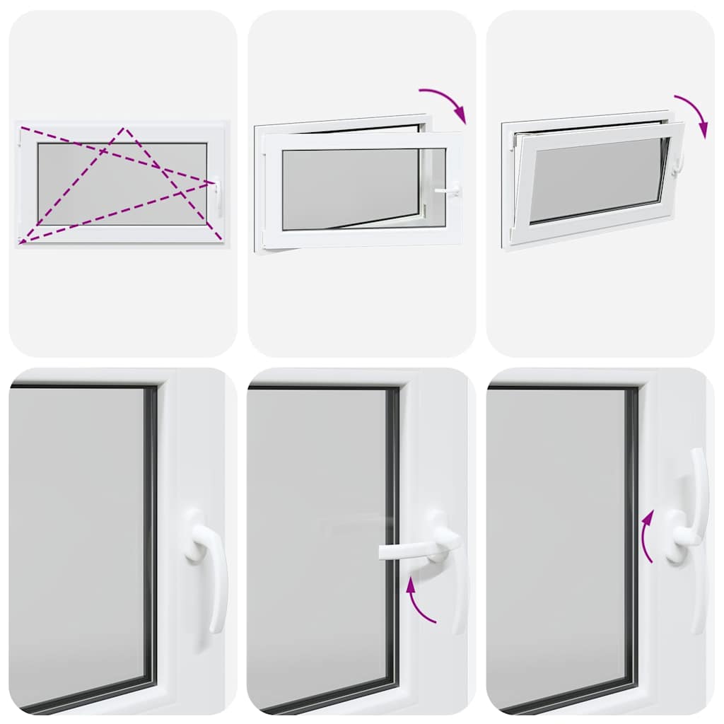 Kellerfenster "RISOR" 100x70 cm Drehkipp DIN Links Anthrazit