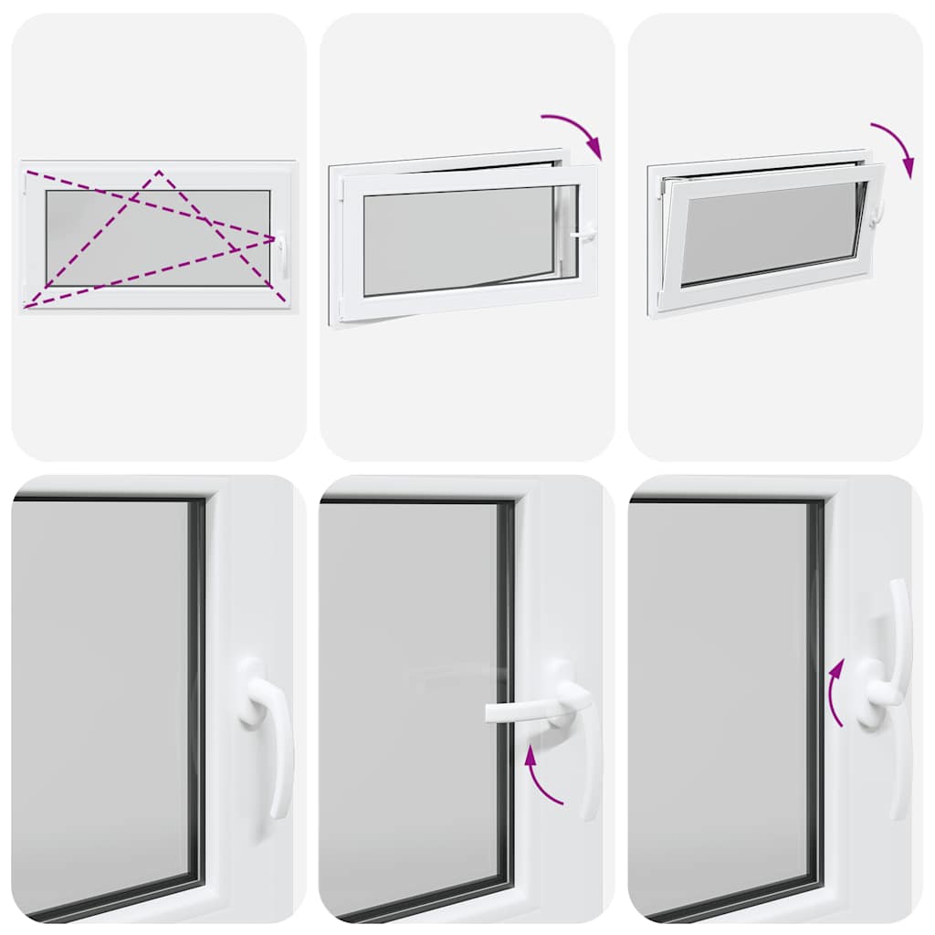 Kellerfenster "RISOR" 110x70 cm Drehkipp DIN Links Anthrazit