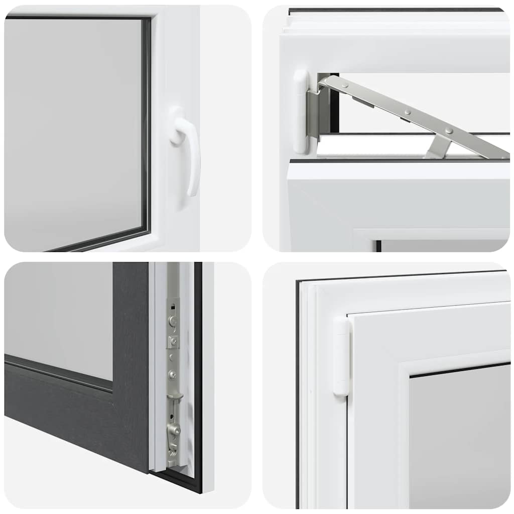 Kellerfenster "RISOR" 110x70 cm Drehkipp DIN Links Anthrazit