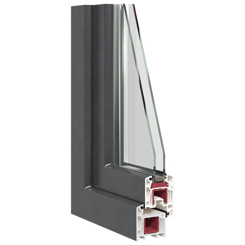 Kellerfenster "RISOR" 110x70 cm Drehkipp DIN Links Anthrazit