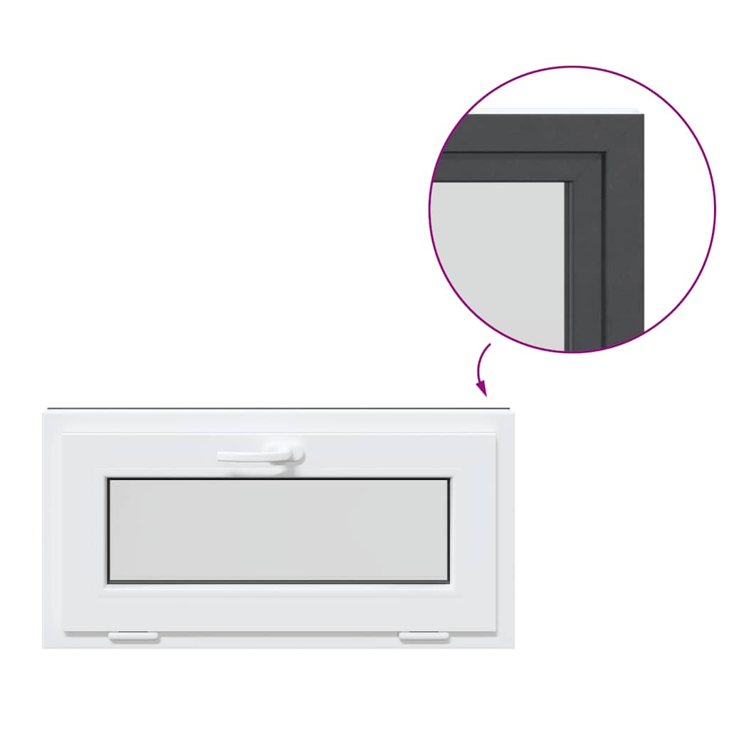 Kellerfenster RISOR 80x40 cm Kipp 2-fach Verglasung Anthrazit