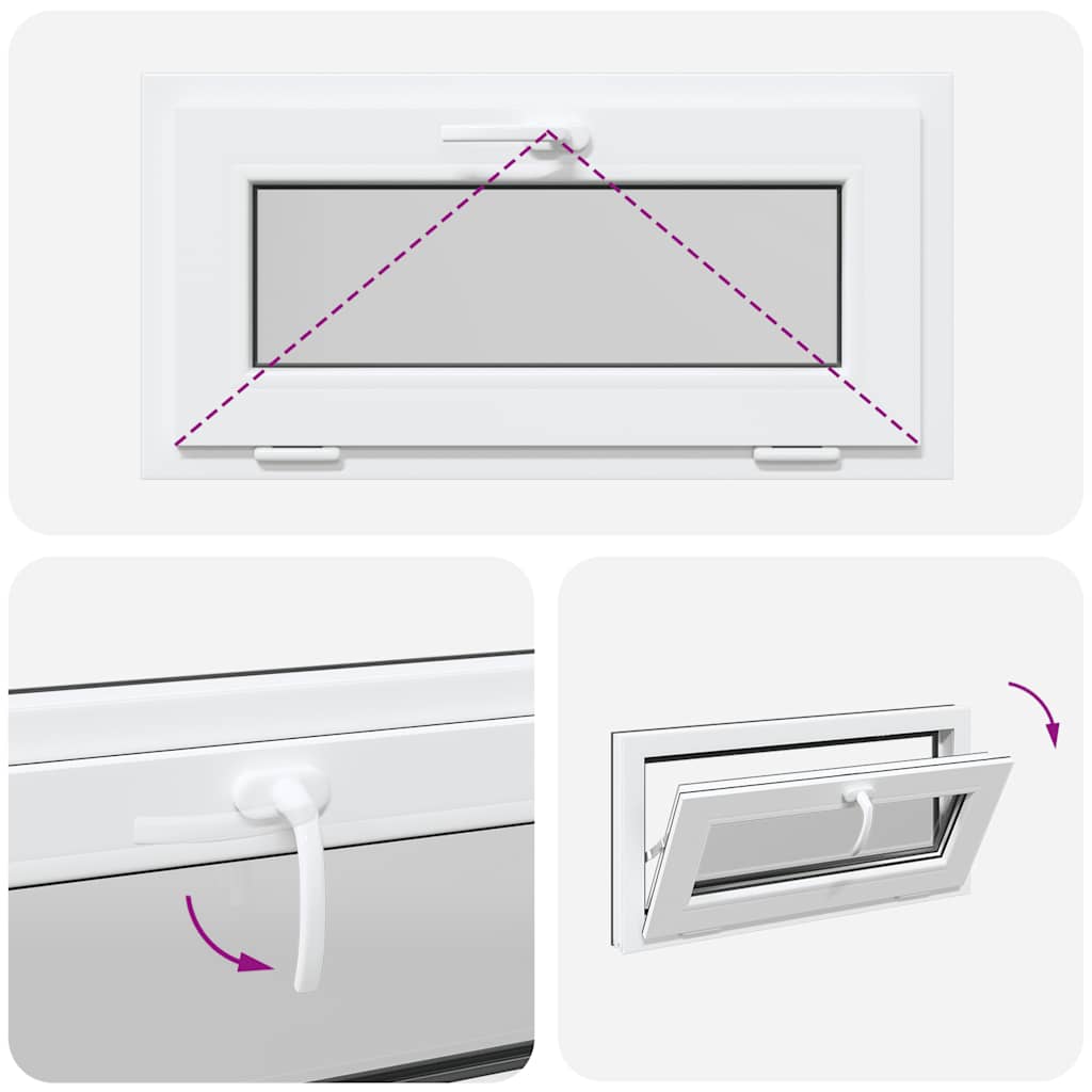 Kellerfenster RISOR 80x40 cm Kipp 2-fach Verglasung Anthrazit