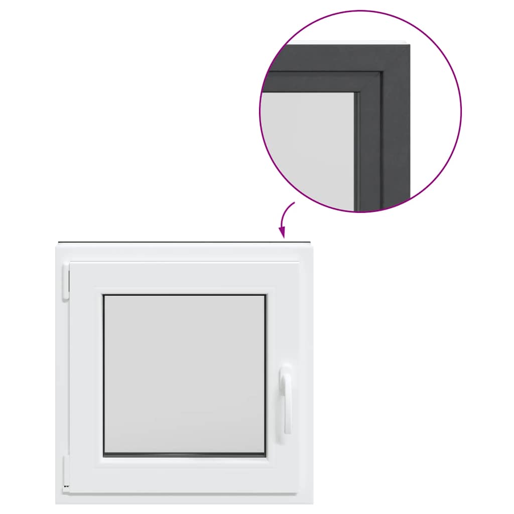 Kellerfenster RISOR 60x60 cm Dreh Kipp DIN Links Anthrazit