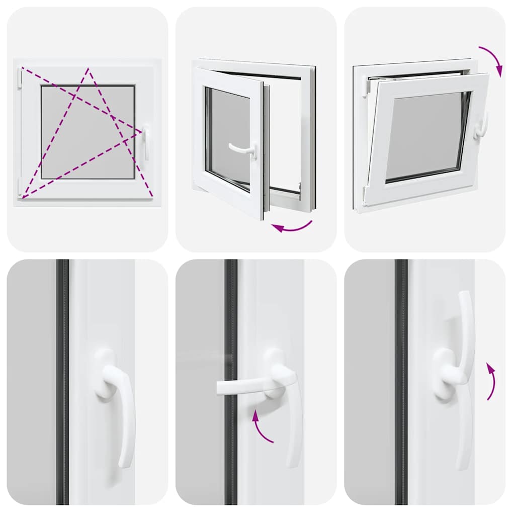 Kellerfenster RISOR 60x60 cm Dreh Kipp DIN Links Anthrazit