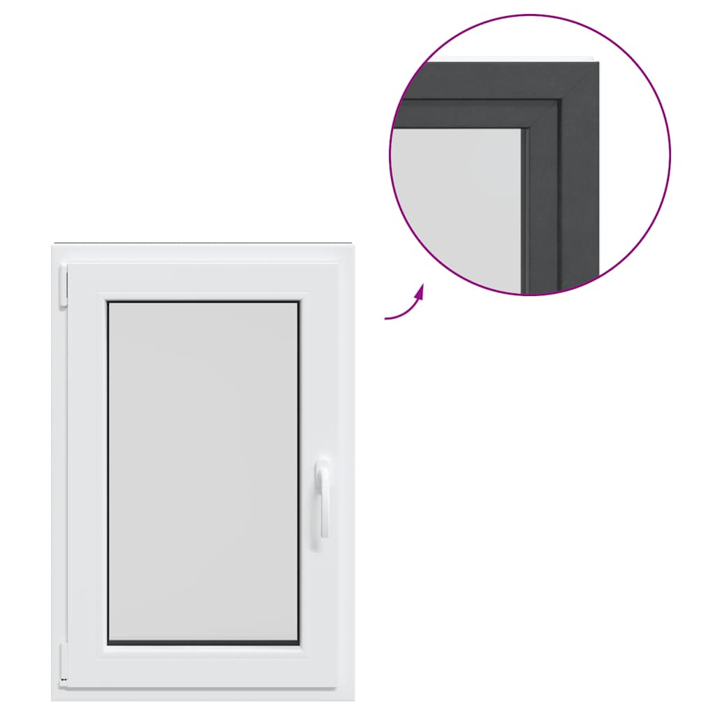 Kellerfenster "RISOR" 60x100 cm Drehkipp DIN Links Anthrazit