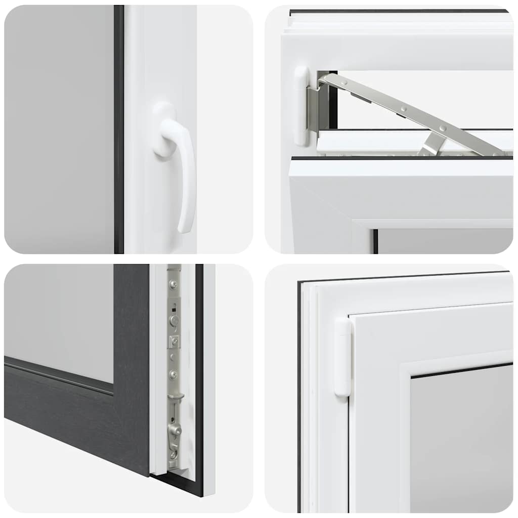 Kellerfenster "RISOR" 80x50 cm Drehkipp DIN Links Anthrazit
