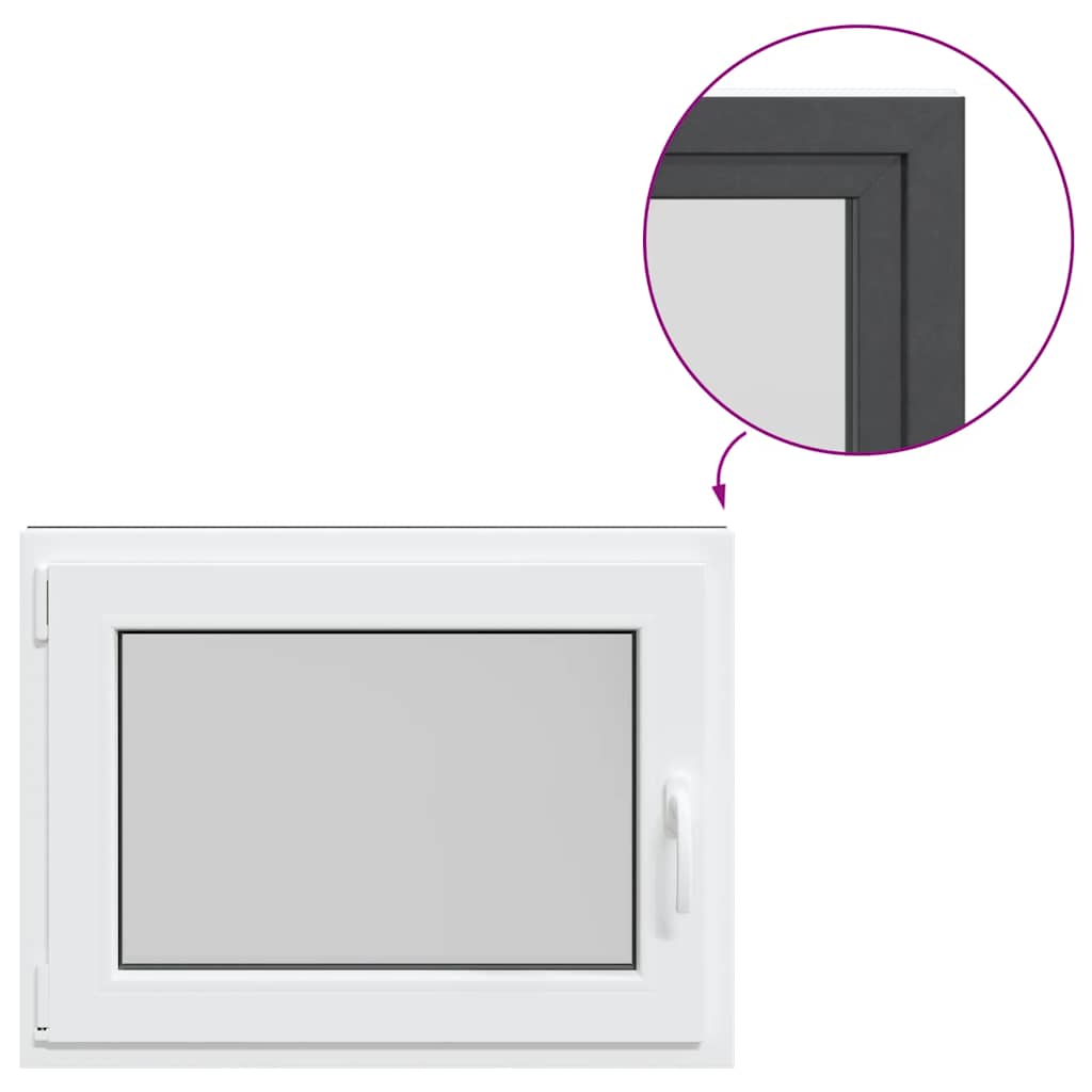 Kellerfenster "RISOR" 80x70 cm Drehkipp DIN Links Anthrazit