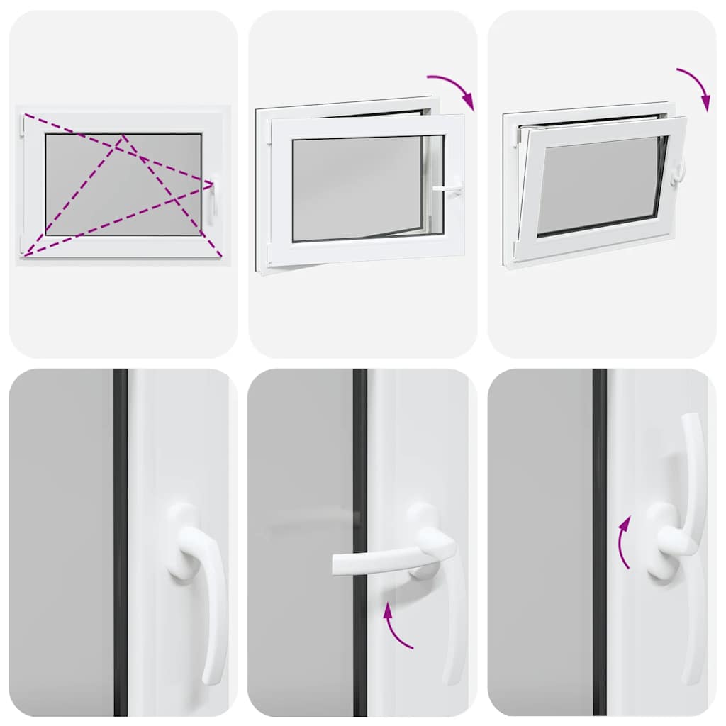 Kellerfenster "RISOR" 80x70 cm Drehkipp DIN Links Anthrazit