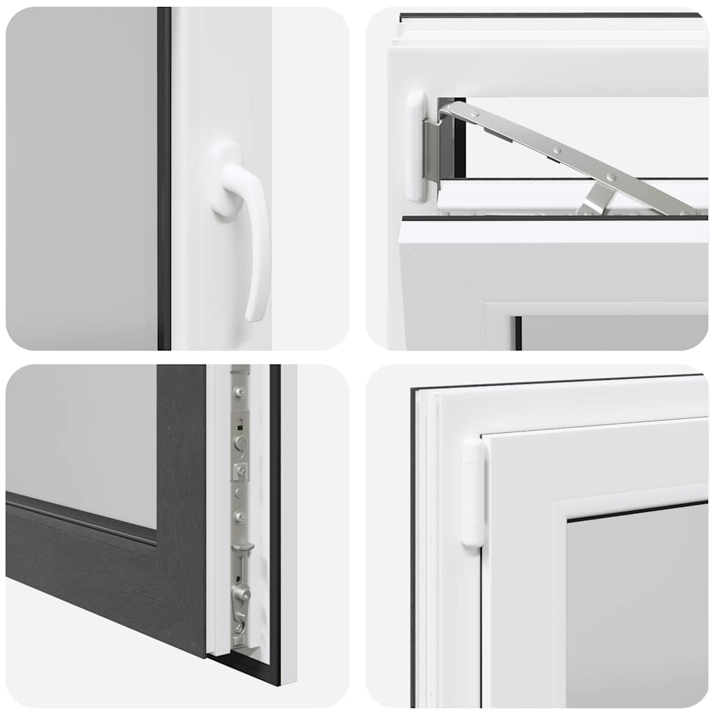 Kellerfenster "RISOR" 80x70 cm Drehkipp DIN Links Anthrazit