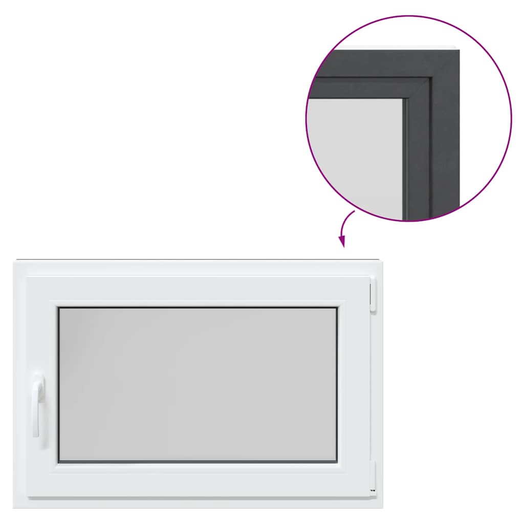 Kellerfenster "RISOR" 90x60 cm Drehkipp DIN Rechts Anthrazit
