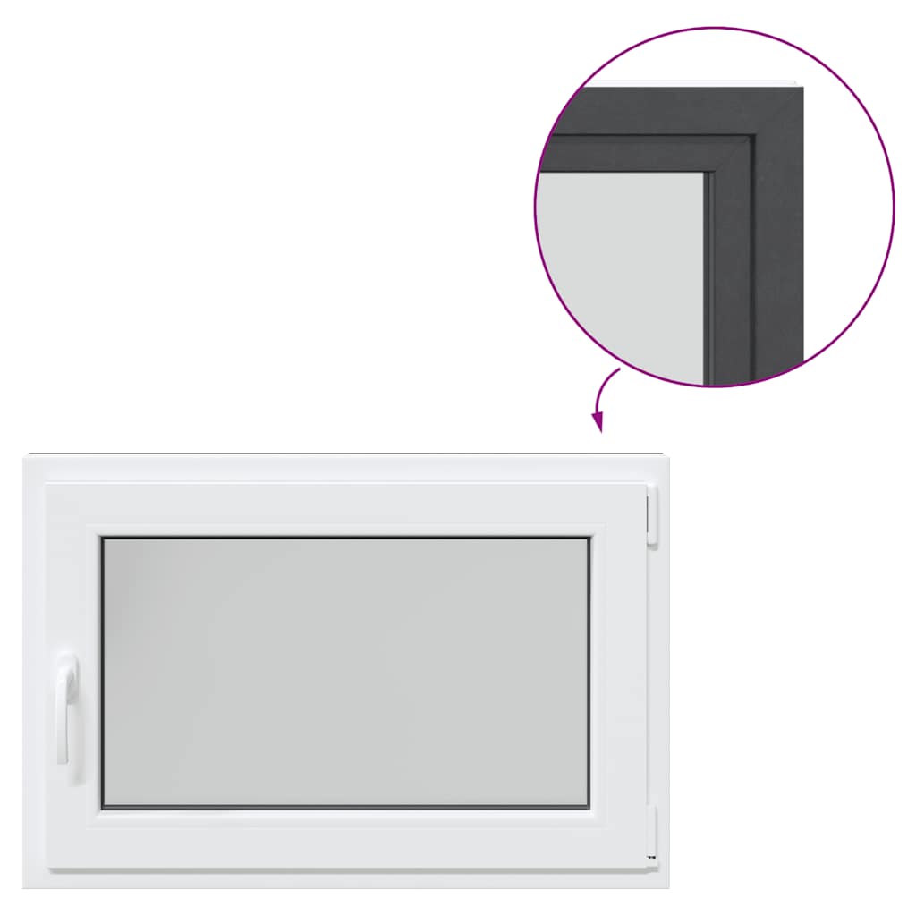 Kellerfenster "RISOR" 90x70 cm Drehkipp DIN Rechts Anthrazit