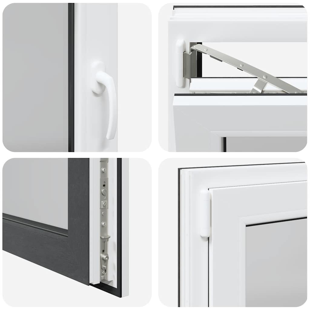 Kellerfenster "RISOR" 90x70 cm Drehkipp DIN Links Anthrazit