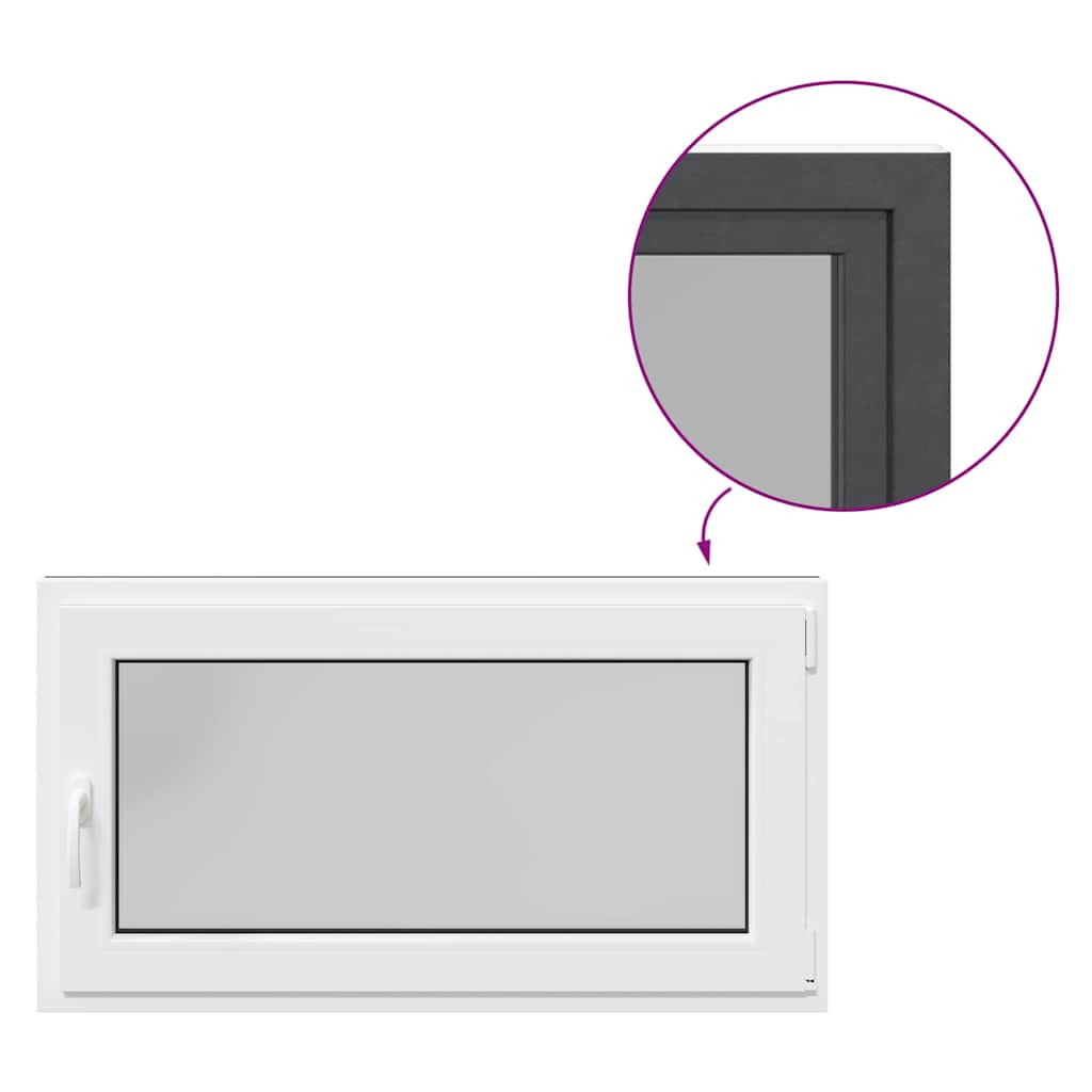 Kellerfenster "RISOR" 110x70 cm Drehkipp DIN Rechts Anthrazit