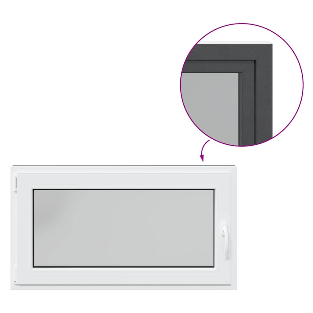 Kellerfenster "RISOR" 110x70 cm Drehkipp DIN Links Anthrazit